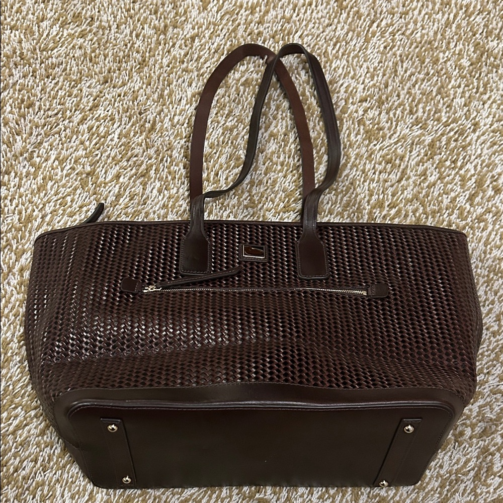 Dooney & Bourke Dark Brown Woven Tote